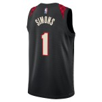 Maillot NBA Portland Trail Blazers Anfernee Simons Nike 2023-24 City Edition Noir Swingman - Homme